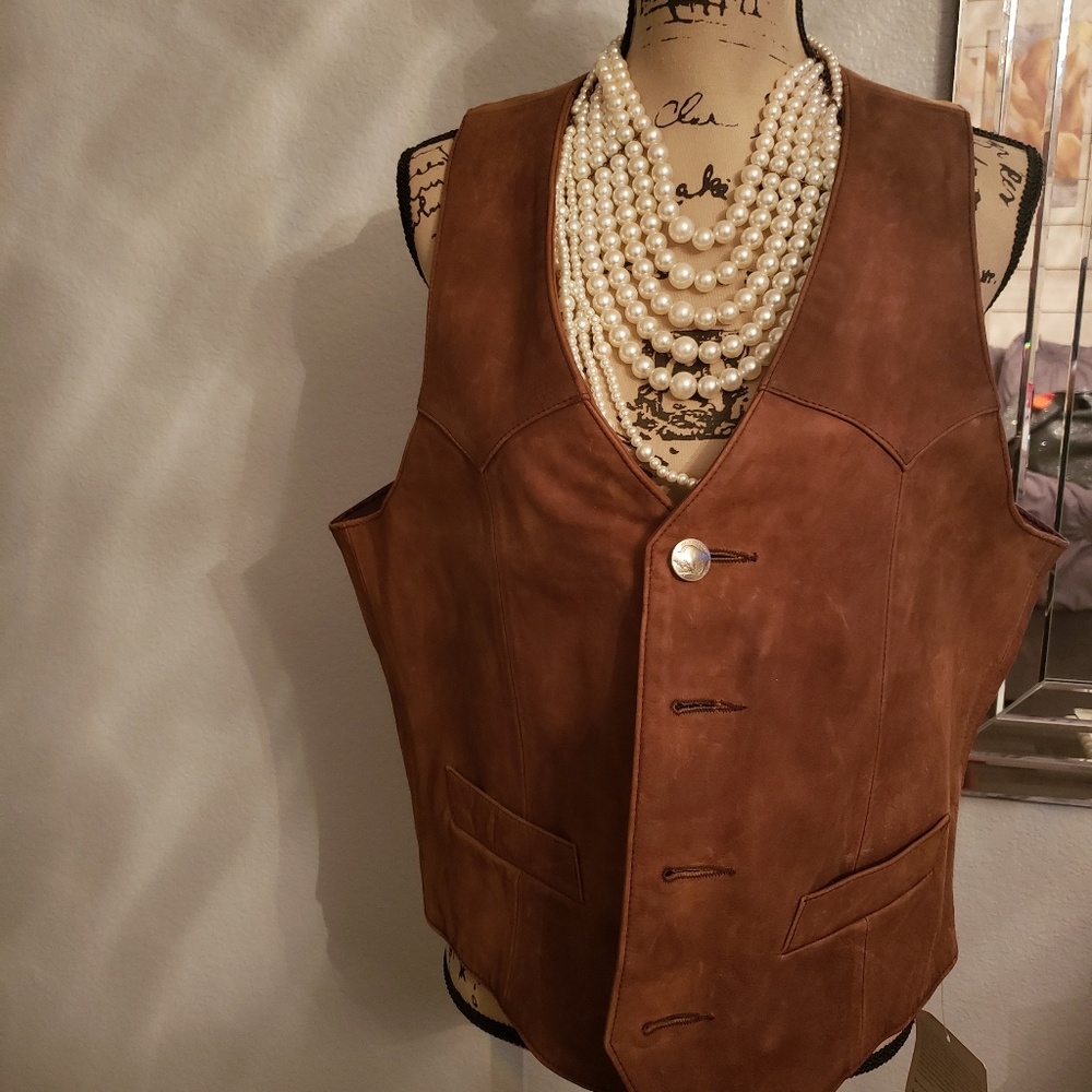 Women's suede western vest